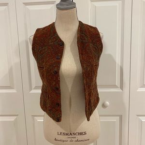 Ralph Lauren vintage purple label paisley vest size small